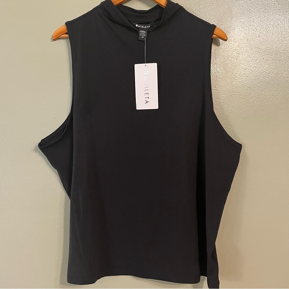 Athleta Womens Outbound Black Sleeveless Tank Top Size 2X NWT